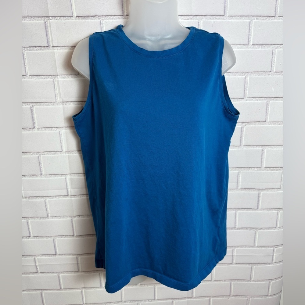 LANDS END women Vibrant Blue Sleeveless Tank Top/size M